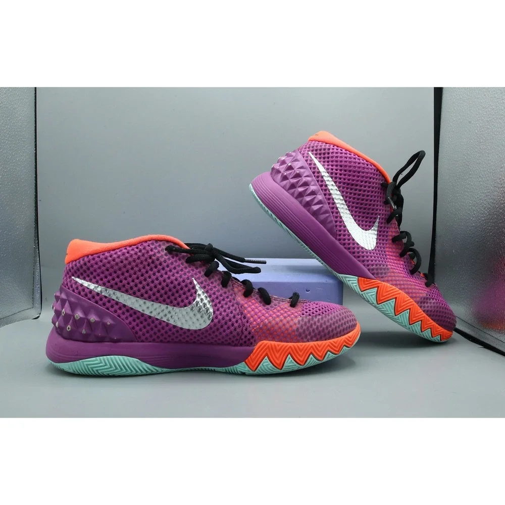 Nike Kyrie 1 Easter Berry Purple Orange Teal Basketball Shoes 717219-508 Size 6Y